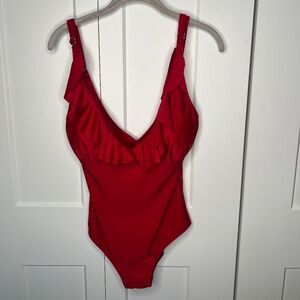 SHEIN One Piece Ruffle Swimsuit Women’s Size Large